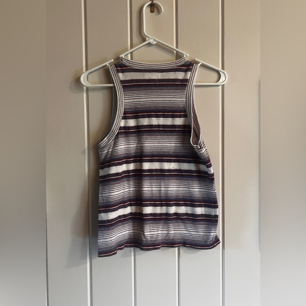 Madewell XS tank top red white and blue slightly muted) colors, really cute - Picture 3 of 10
